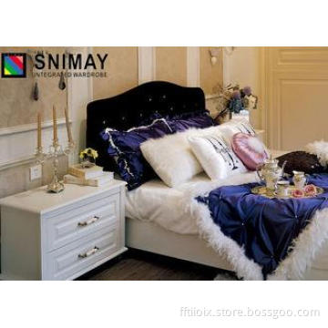 White Wood Beds Wooden House Furniture Colors for Bedroom /